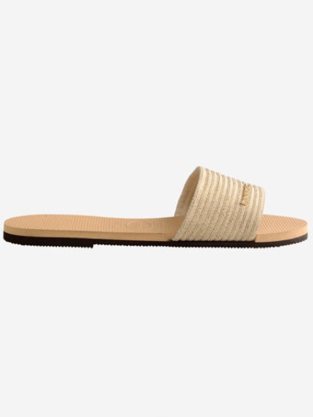 Havaianas Natural Beige Woven Slide Sandals